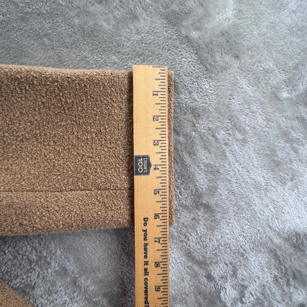 Vintage 1950s-60s Women's Boucle‎ Coat Genuine Mink Fur Collar Tan Mod Overcoat - Picture 9 of 16